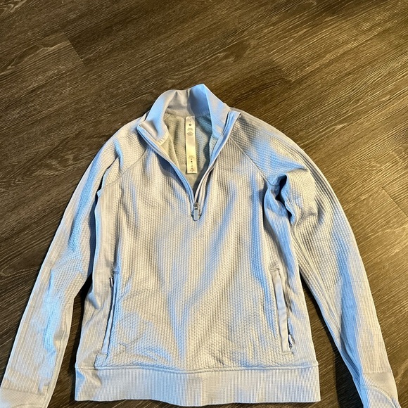 Lululemon Light Blue Quarter-Zip Sweater - Picture 5 of 7